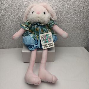 Little Treasures by Joelson 1997 Fuzzy Cuzzins Long Legged Whysical Bunny Plush